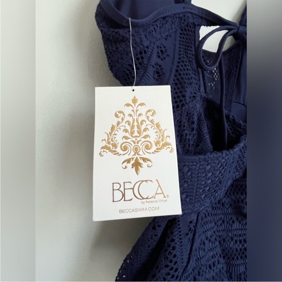Becca swim NWT navy swim suit - Picture 8 of 10